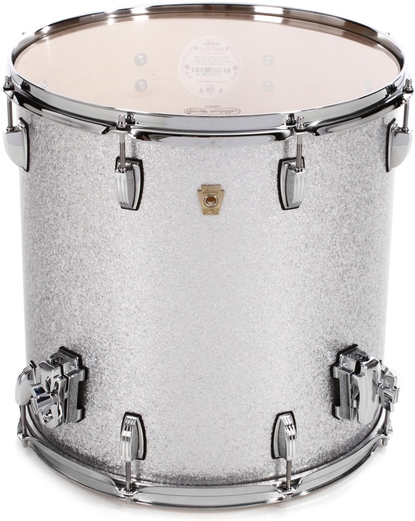 Ludwig Classic Maple Floor Tom 16" x 16" Silver Sparkle Wrap Sweetwater