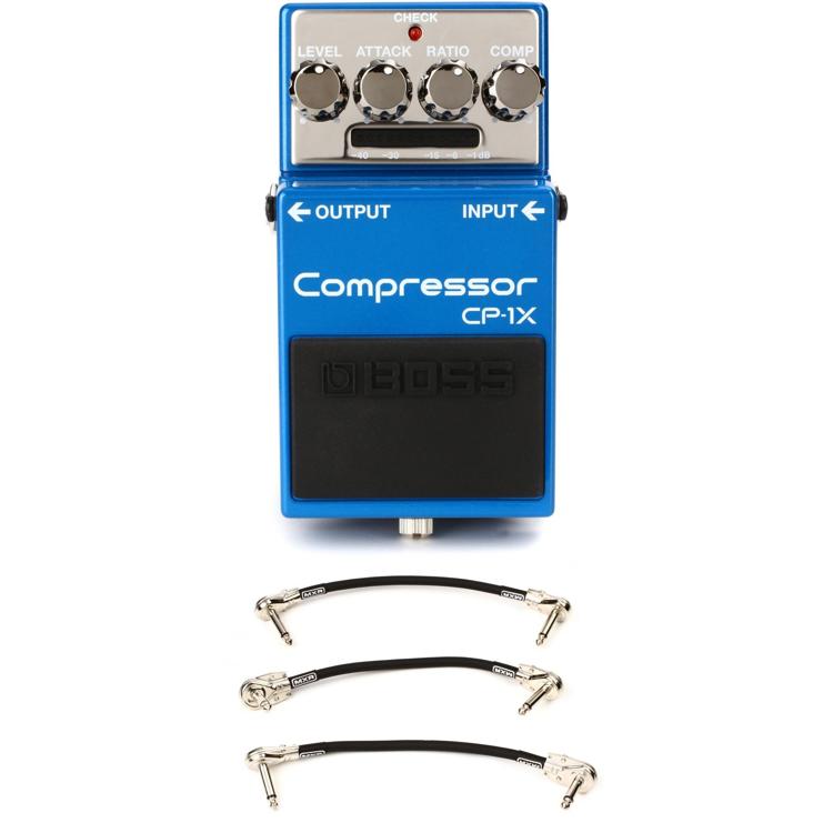 Boss CP-1X Compressor Pedal with 3 Patch Cables | Sweetwater