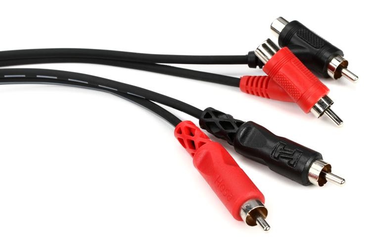 Hosa CRA-202PB Stereo Interconnect Dual RCA to Dual Piggyback RCA Cable -  6.6 foot | Sweetwater