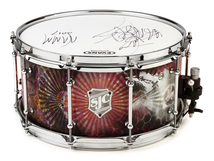 SJC Custom Drums USA Custom Snare Drum 7"x14" Jay Weinberg Hand