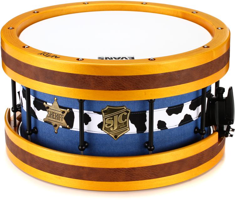 SJC Custom Drums USA Custom Snare Drum 8" x 14" "The Woody" Sweetwater