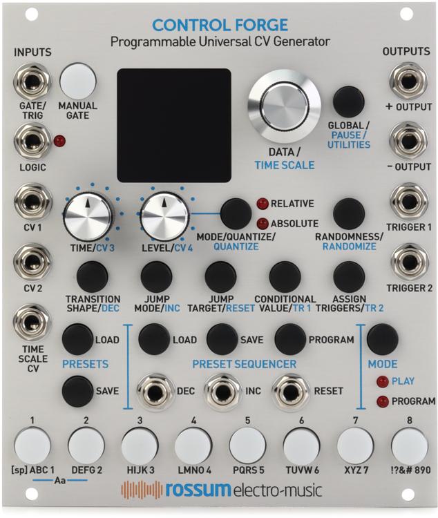Rossum Electro Music Control Forge Eurorack Programmable Cv Generator Module