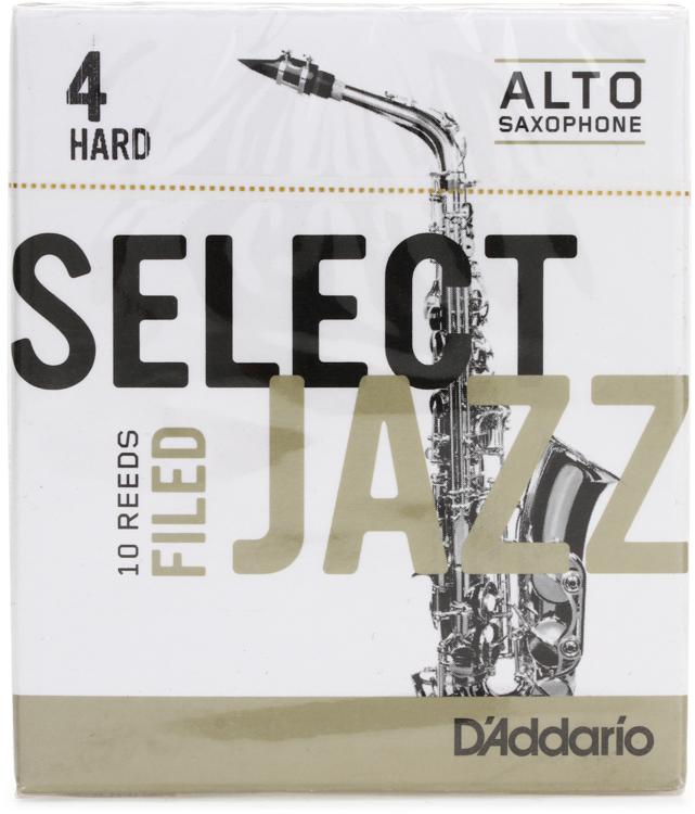 D'Addario RSF10ASX4H Select Jazz Filed Alto Saxophone Reeds 4 Hard