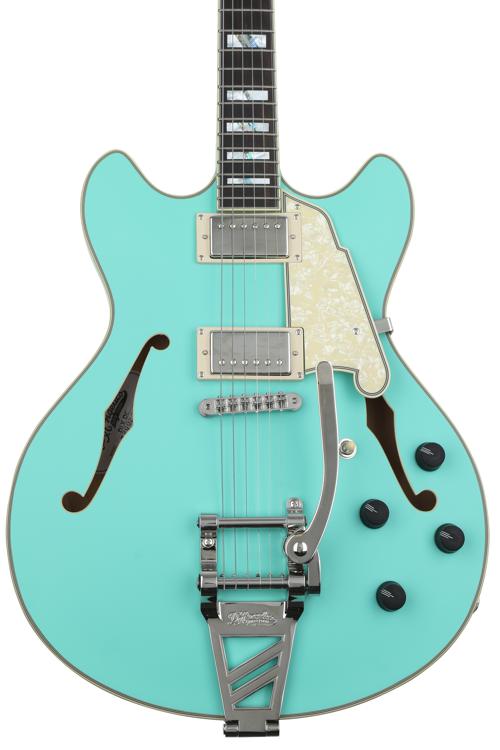 D'Angelico Deluxe DC Limited Edition Semi-hollow Electric Guitar - Matte  Surf Green