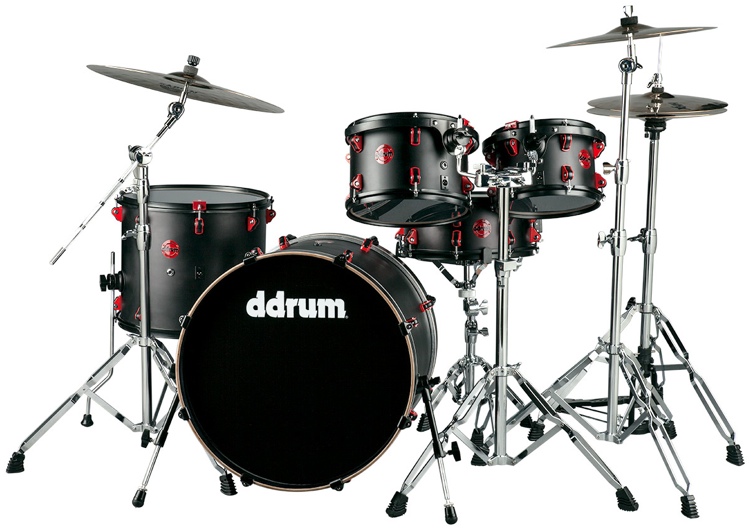 DDRUM DD EFLEX Complete Electronic Drum Set with Mesh Drum Heads Black/Red Bundle with Premium 2 YR CPS Enhanced Protection Pack 
