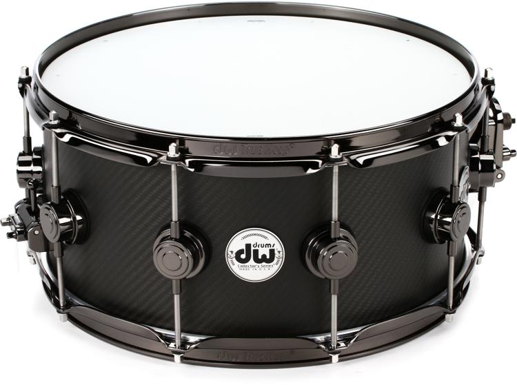 DW Carbon Fiber Snare Drum - 6.5 x 14 inch - Black Nickel Hardware ...