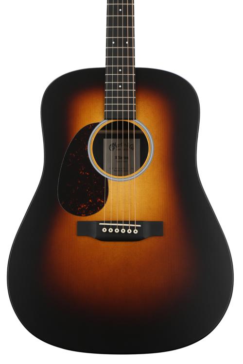 Martin DX1AE Left-Handed Acoustic Guitar - Macassar Burst | Sweetwater