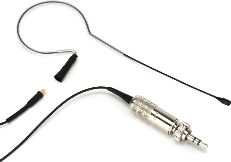 Countryman E6 Omnidirectional Earset Microphone - Standard Gain with 1mm  Cable and 3.5mm Connector for Sennheiser Wireless - Black