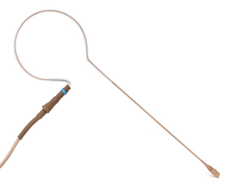 Countryman E6 Omnidirectional Earset Microphone - Low Gain with 2mm Cable  and TL Connector for Telex Wireless - Tan