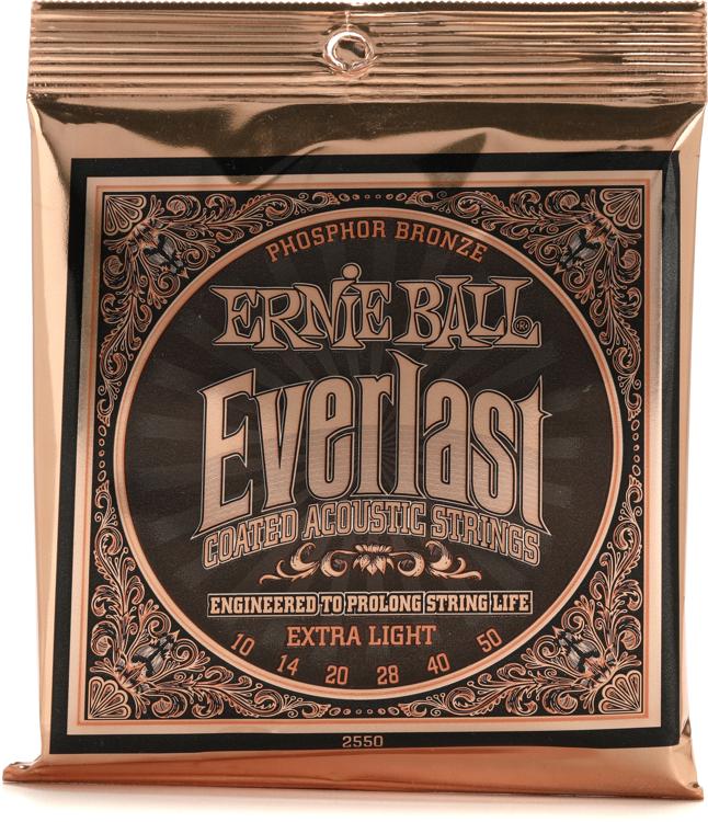 保障 6セット Ernie Ball #2550 Everlast Coated Extra Light 010-050
