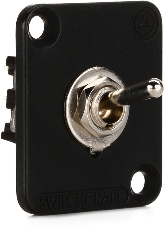 Switchcraft EHTSLBPKG EH Series Toggle Switch Locking DPDT Black