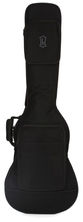 Levy's Polyester Gig Bag for Electric Bass Guitar - Black with Two Pockets  | Sweetwater