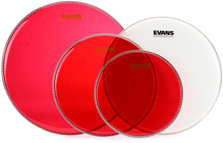 Evans Hydraulic Red 4-piece Tom Pack - 10/12/16 inch with Free 14 inch UV1  Coated Batter | Sweetwater