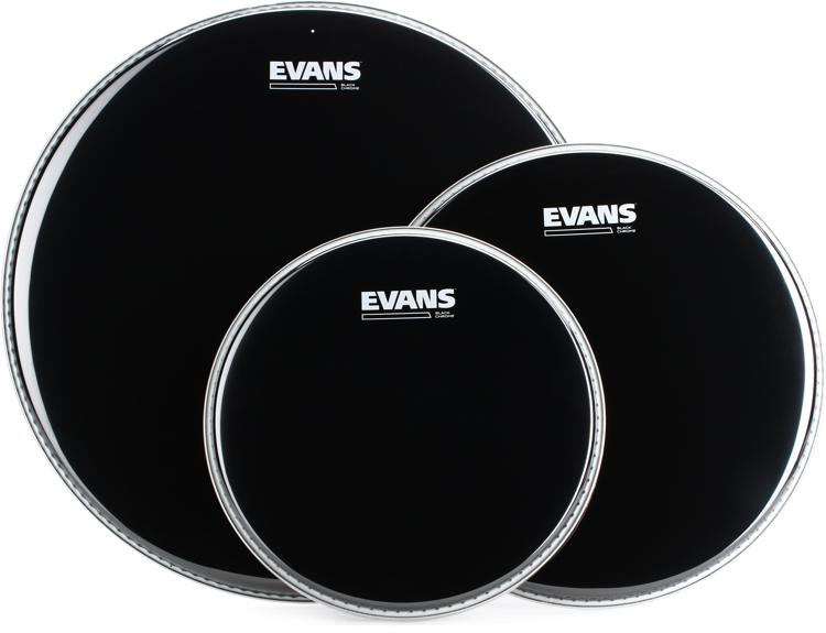 Evans Black Chrome 3-piece Tom Pack - 10/12/16 inch | Sweetwater