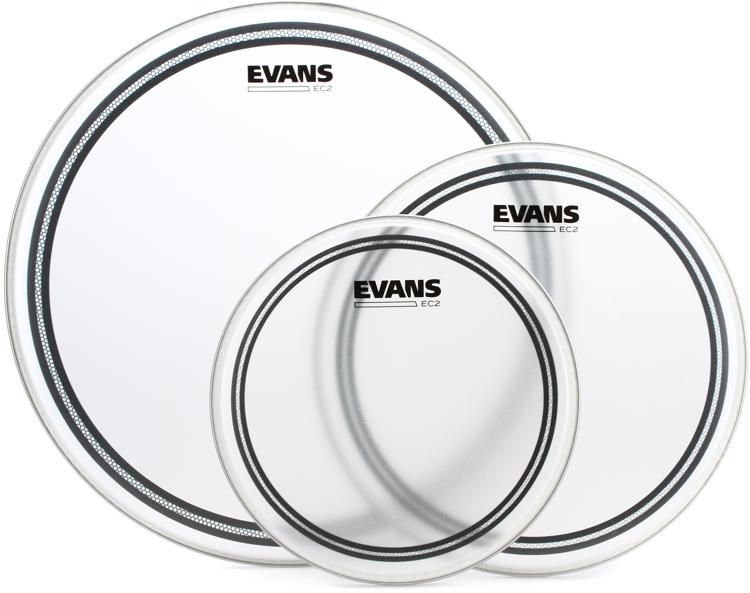Evans EC2 SST Coated 10",12",16" Tom Drum Head Pack ETP-EC2SCTD-R 