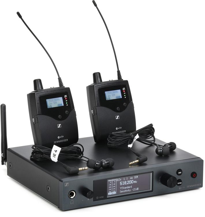 Sennheiser EW IEM G4-TWIN Wireless In-Ear Monitoring System - A Band