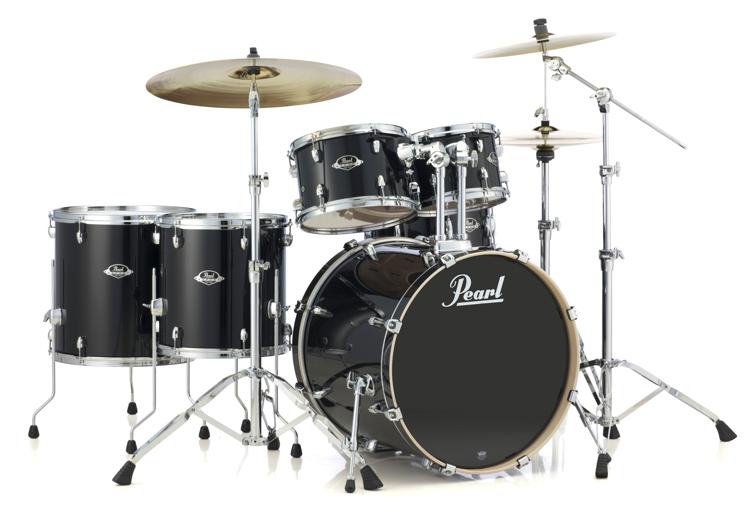 Pearl Export EXL726RS/C 6piece Rock Drum Set with Hardware Black
