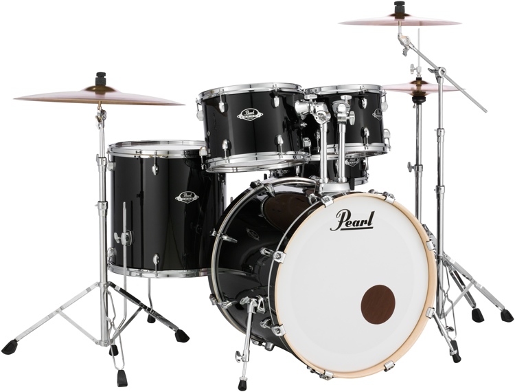 Pearl Export EXX725/C 5-piece Drum Set with Snare Drum - Jet Black