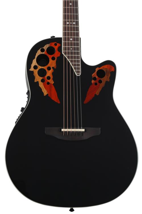 Ovation Timeless Elite Deep Contour Acoustic-Electric Guitar - Black