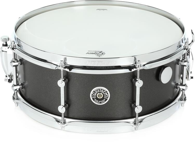 Gretsch Drums Brooklyn Standard Snare Drum - 5.5-inch x 14-inch, Satin  Black Metallic