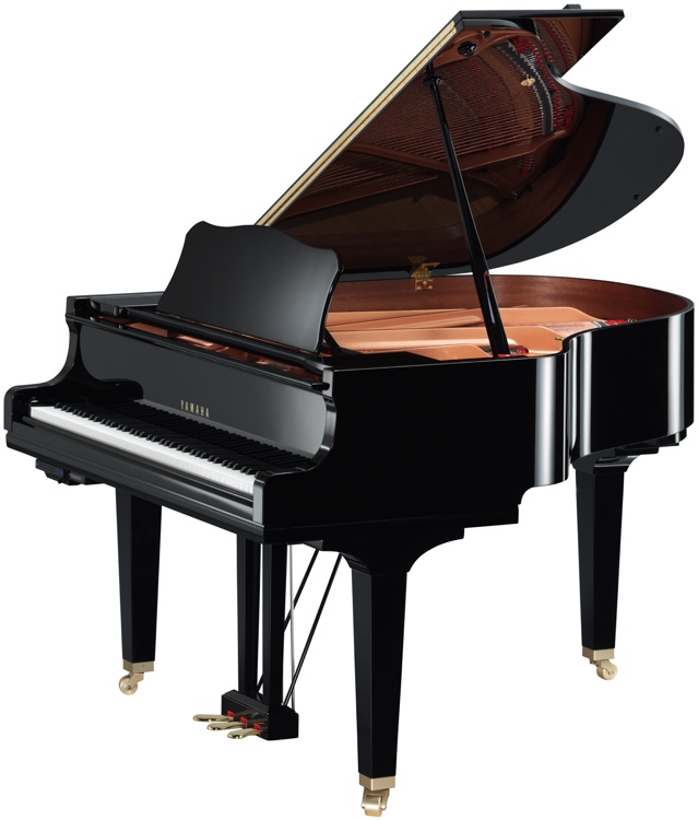 Yamaha GC1TA TransAcoustic Grand Piano - Polished Ebony finish | Sweetwater