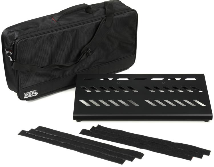 Gator Large Aluminum Pedalboard with Bag 23.75"x10.6" Black Sweetwater