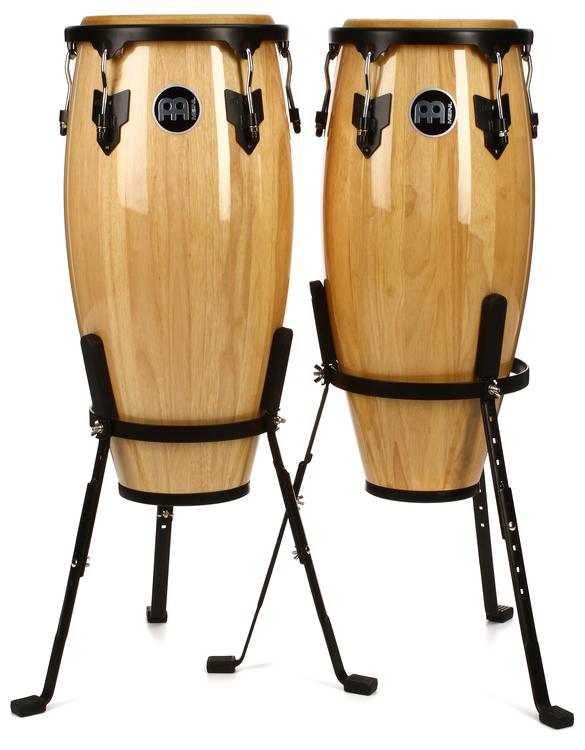 Meinl Percussion Headliner Series Conga Set with Basket Stands - 10/11 inch  Natural