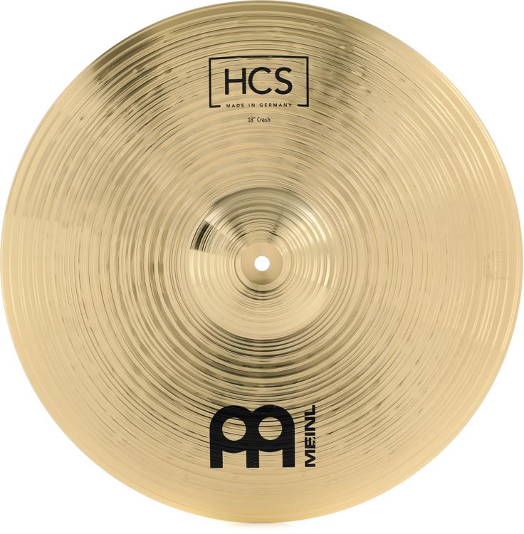 2-YEAR WARRANTY Made In Germany Meinl 18” Crash Cymbal – HCS Traditional Finish Brass for Drum Set HCS18C 