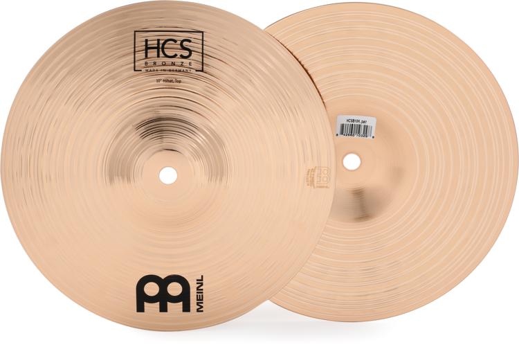 Meinl Cymbals 10 inch HCS Bronze Hihat Cymbals Sweetwater