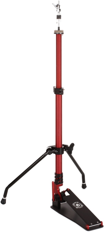 Trick Drums Pro 1-V Black Widow Hi-hat Stand - Black and Red
