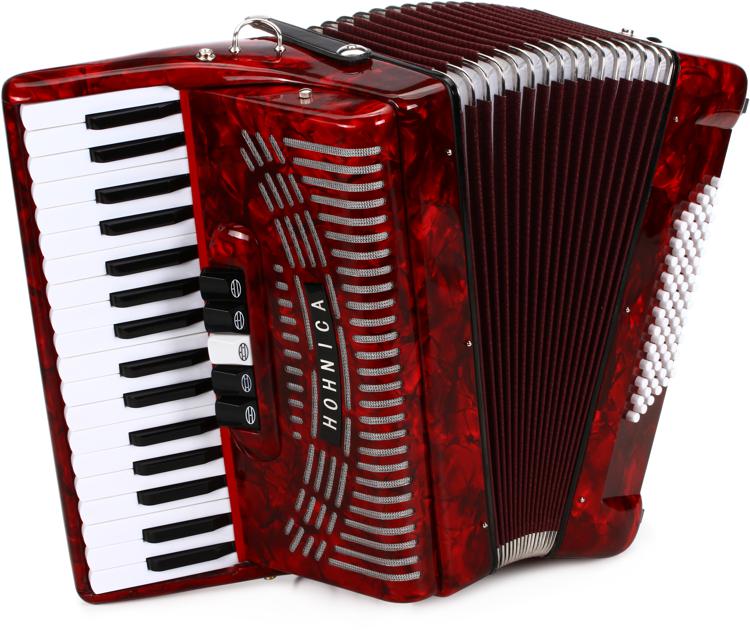 Hohner Hohnica 1305 72 Bass Piano Accordion - Pearl Red | Sweetwater