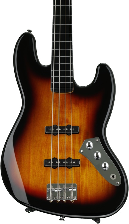 Squier Vintage Modified Jazz Bass 3 Color Sunburst Fretless Sweetwater 2724