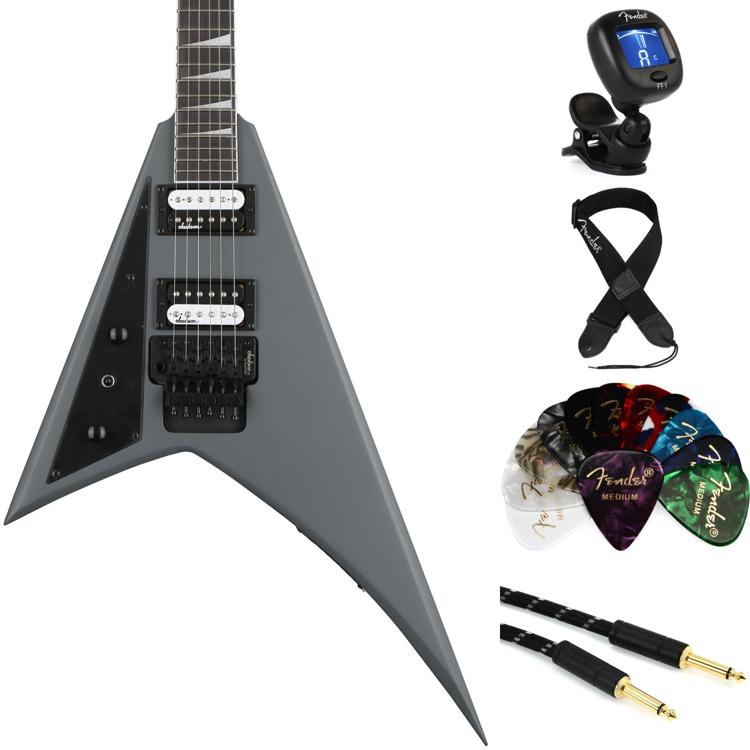 Jackson Rhoads JS3 Left-handed Essentials Bundle - Satin Gray