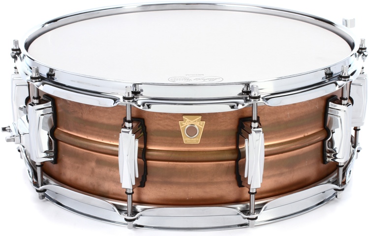 Ludwig Copper Phonic Snare Drum   5 x  inch   Raw Patina
