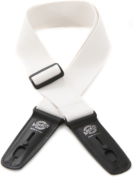 LockIt Straps LIS 014 C2WHT Guitar Strap White Sweetwater