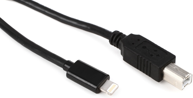 slim Drama galblaas iConnectivity Inline iOS Connection Cable - Lightning to USB Type B |  Sweetwater