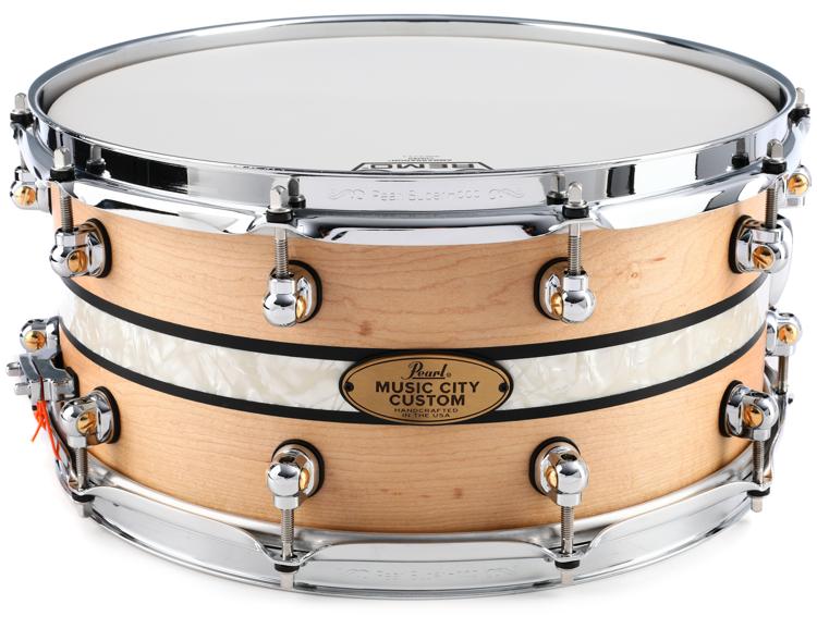 Pearl Music City Custom Solid Maple Snare Drum - 14 x 6.5 inch ...