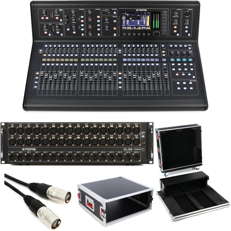 Midas M32 Pack Digital Mixer, Stage Road Case | Sweetwater