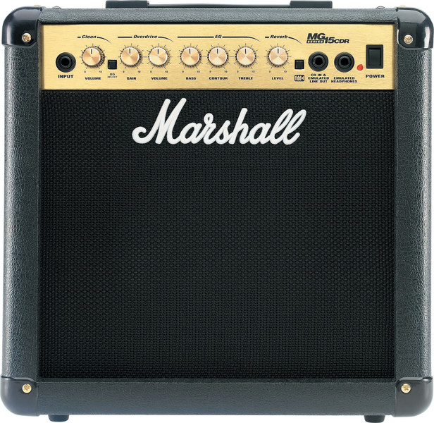 marshall mg15cdr 15 watt combo amp with reverb