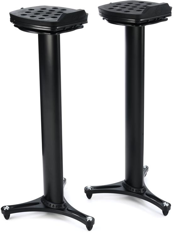 Black Ultimate Support MS-100B MS Series Professional Column Studio Monitor Stand with Adjustable Angle and Axis 