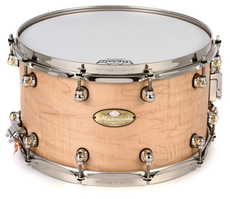 Pearl Masterworks Maple/Birch Snare Drum - 14 x 8 inch - Matte Natural ...