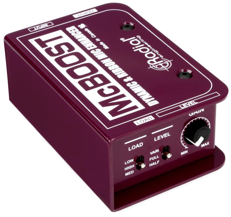 Radial McBoost 1channel Active Mic Boost Direct Box Sweetwater