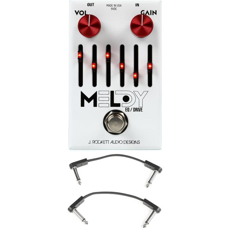 J. Rockett Audio Designs Melody Overdrive/EQ Pedal with 3 Patch Cables