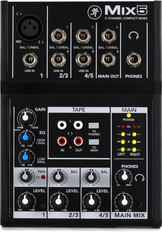 Mackie Mix5 5-channel Compact Mixer