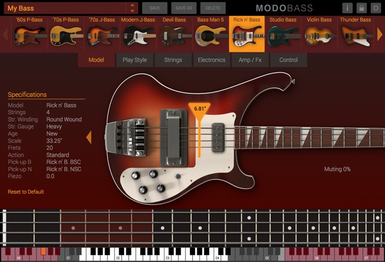 IK Multimedia Modo Bass Modeled Electric Bass Virtual Instrument 