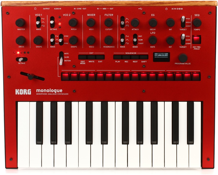 monologue Analog Synthesizer Red Sweetwater