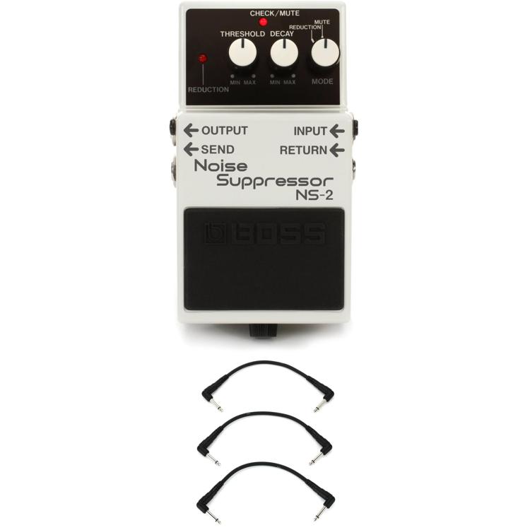 Boss NS-2 Noise Suppressor Pedal 3 Patch Cables |