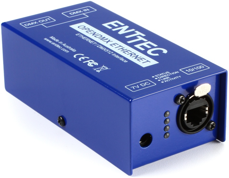 ENTTEC Open DMX Ethernet - DMX Ethernet Gateway | Sweetwater