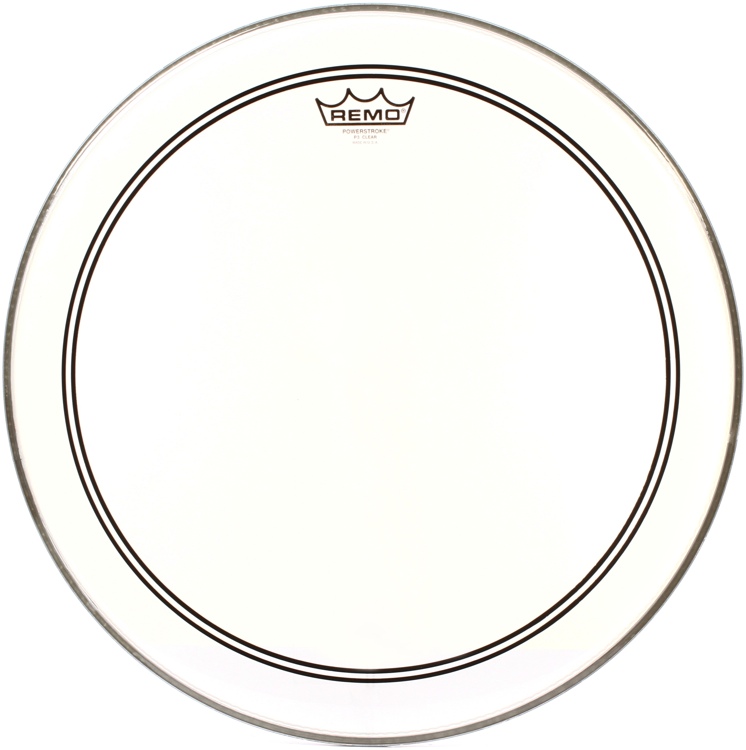 Remo P30118C2 18-Inch Coated Powerstroke 3 Drumhead with Clear Dot on Top 