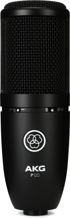 AKG P120 Studio Condenser Recording Microphone & Stagg 3m XLR to XLR Plug Microphone Cable